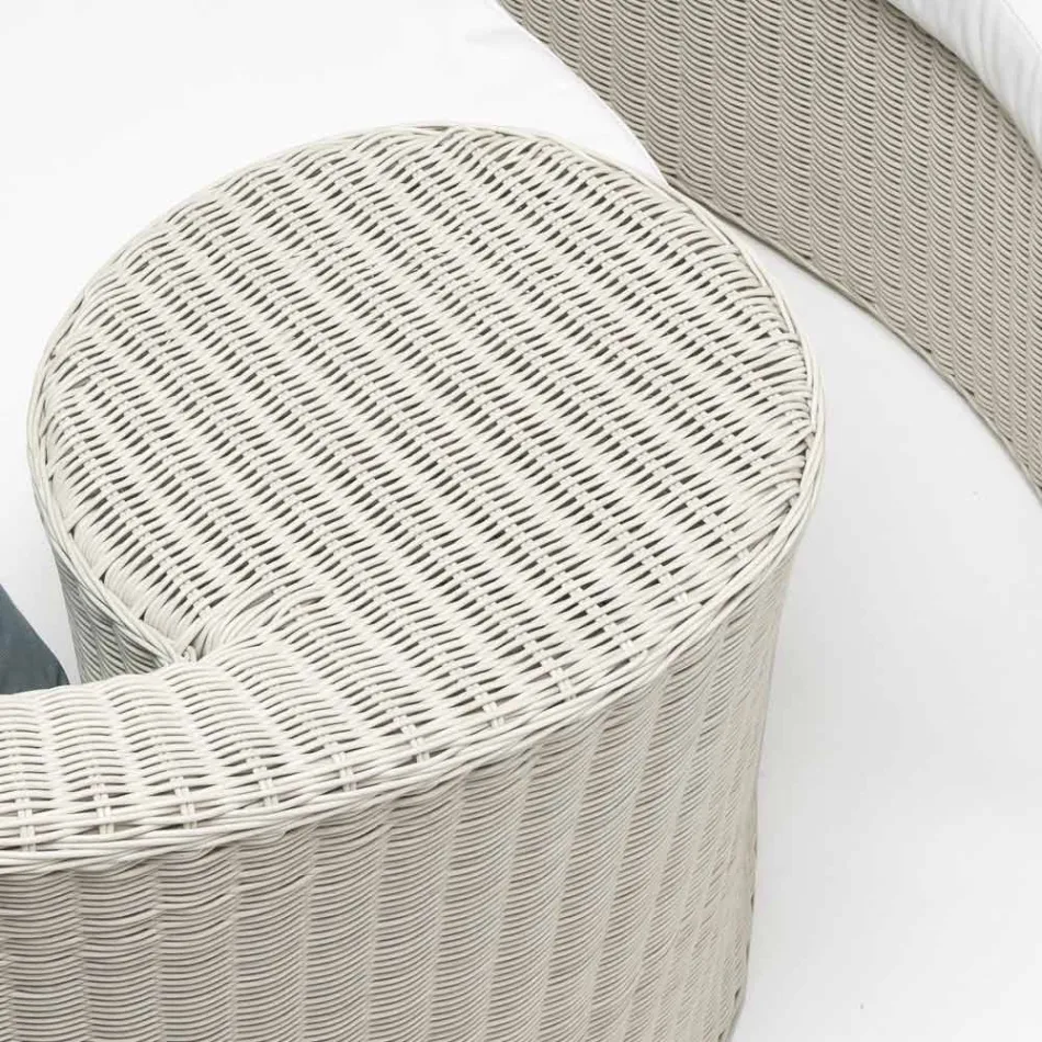 Garden Daybad din Polyrattan Fibre 2 Elemente - Femeie Viadurini