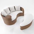 Garden Daybad din Polyrattan Fibre 2 Elemente - Femeie