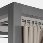 Pat de zi în aer liber, din textilen și aluminiu, cu spătar reclinabil - Anastasia Viadurini