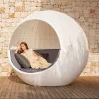Pat de zi de grădină cu design rotund de lux cu umbrelă de soare - Ulm Moon by Vondom Viadurini