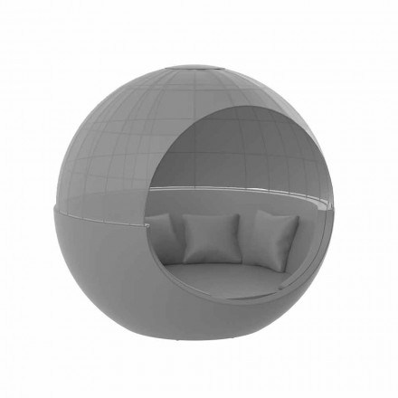 Pat de zi de grădină cu design rotund de lux cu umbrelă de soare - Ulm Moon by Vondom Viadurini