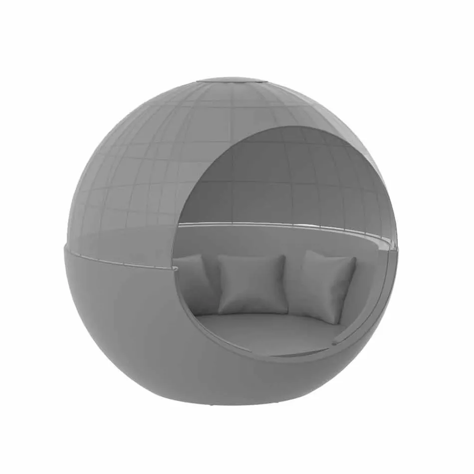 Pat de zi de grădină cu design rotund de lux cu umbrelă de soare - Ulm Moon by Vondom Viadurini