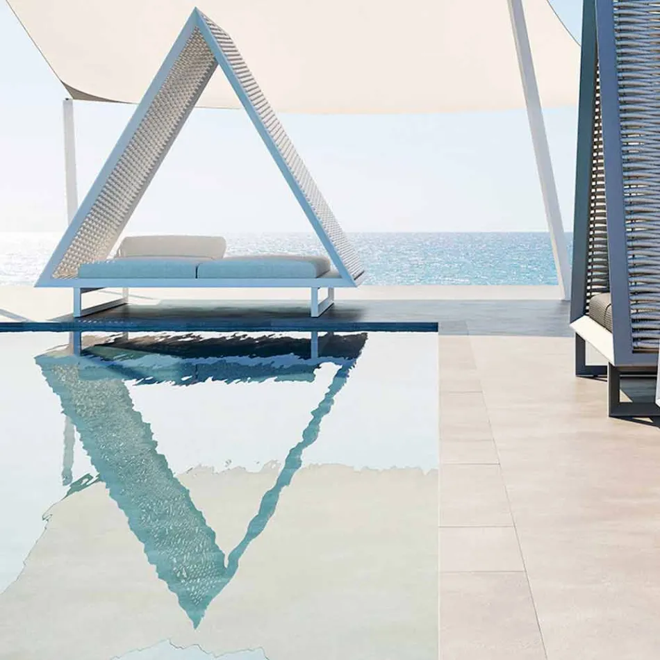 Pat de zi de grădină de lux din aluminiu și țesătură - Frame Vineyard de la Vondom Viadurini