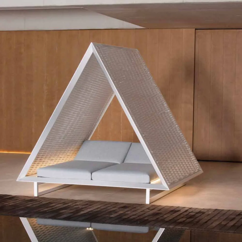 Pat de zi de grădină de lux din aluminiu și țesătură - Frame Vineyard de la Vondom Viadurini