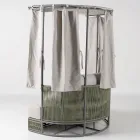 Sofă de grădină din lemn de tec, aluminiu, ROPE+ Frânghie cu perne - Arcangelo Viadurini