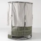 Sofă de grădină din lemn de tec, aluminiu, ROPE+ Frânghie cu perne - Arcangelo Viadurini