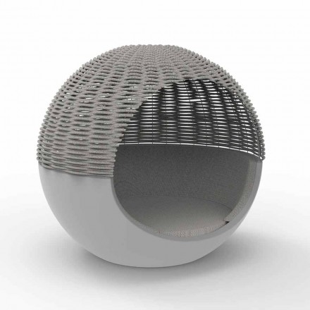 Design de pat rotund de lux pentru grădină cu frânghie împletită - Ulm Moon de Vondom Viadurini