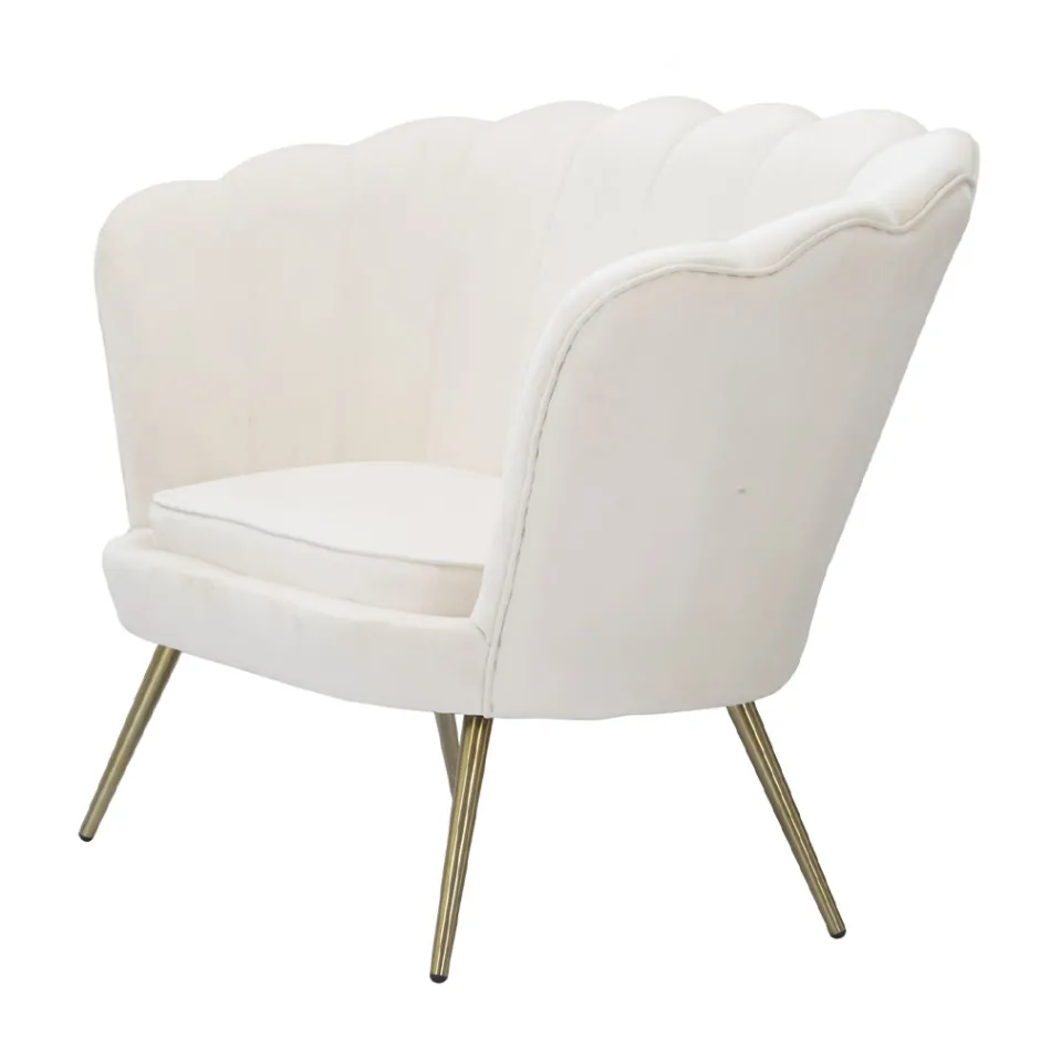 Canapea moderna cu 2 locuri din catifea cu picioare de fier auriu - Annina Viadurini