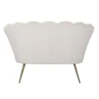 Canapea moderna cu 2 locuri din catifea cu picioare de fier auriu - Annina Viadurini