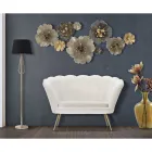 Canapea moderna cu 2 locuri din catifea cu picioare de fier auriu - Annina Viadurini