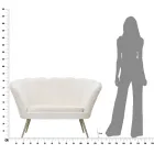 Canapea moderna cu 2 locuri din catifea cu picioare de fier auriu - Annina Viadurini