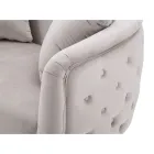 Canapea 2 locuri tapițată în catifea cu picioare de fier - Annetta Viadurini