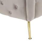 Canapea 2 locuri tapițată în catifea cu picioare de fier - Annetta Viadurini