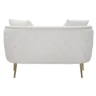 Canapea 2 locuri tapițată în catifea cu picioare de fier - Annetta Viadurini