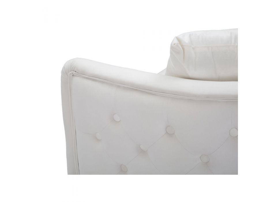 Canapea 2 locuri tapițată în catifea cu picioare de fier - Annetta Viadurini
