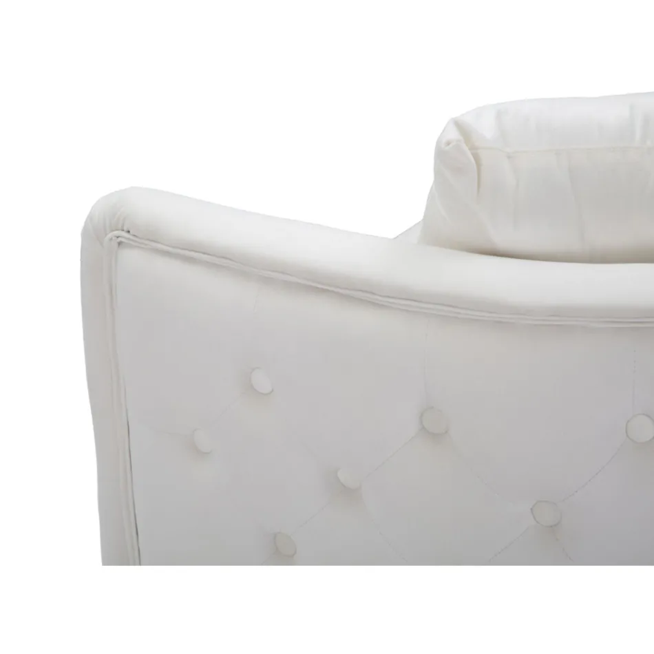 Canapea 2 locuri tapițată în catifea cu picioare de fier - Annetta Viadurini