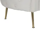 Canapea 2 locuri tapițată în catifea cu picioare de fier - Annetta Viadurini