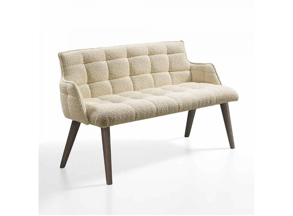 Canapea modernă cu scaun acoperit în țesătură Made in Italy - Clera Viadurini