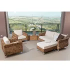 Canapea de exterior cu 2 sau 3 locuri din bananier cu perne - Legolas Viadurini