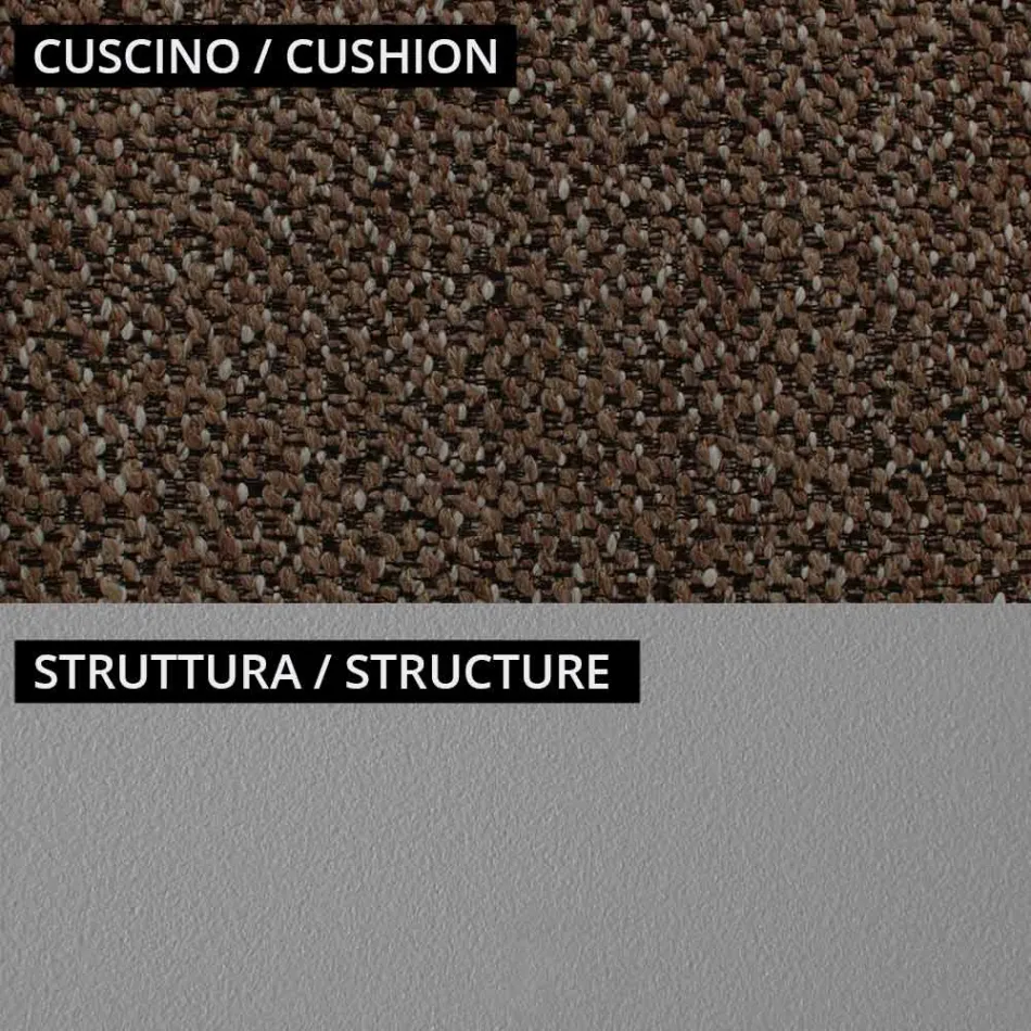 Canapea de exterior cu 2 locuri cu scaun capitonat Made in Italy - Jardiniera Viadurini