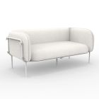 Canapea de exterior cu 2 locuri cu scaun capitonat Made in Italy - Jardiniera Viadurini