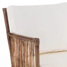 Canapea 2 locuri pentru exterior și interior din ratan și perne din bumbac 100% - Boire Viadurini