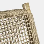 Canapea de exterior cu 2 locuri în ramuri de tec și fibră sintetică - Tecno Viadurini