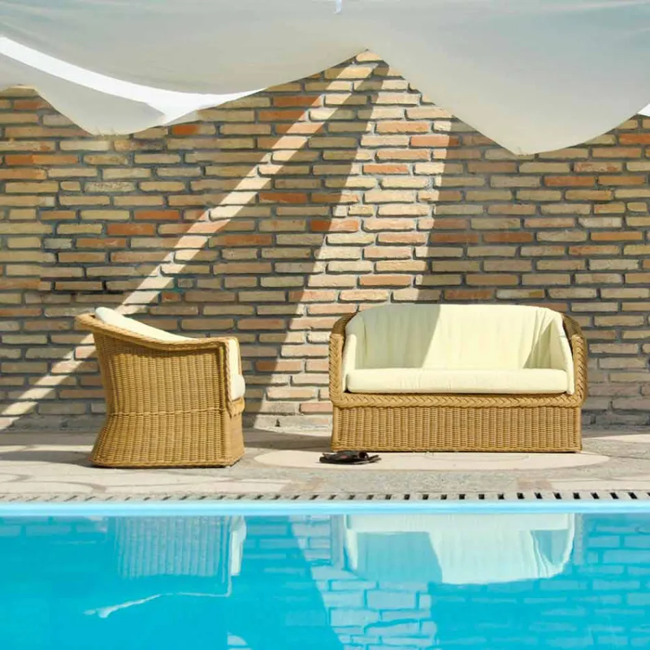 canapea 2 locuri din grădina de polietilenă manual Jonny Viadurini