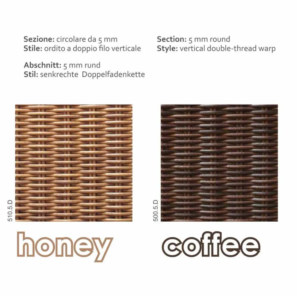 canapea 2 locuri din grădina de polietilenă manual Jonny Viadurini