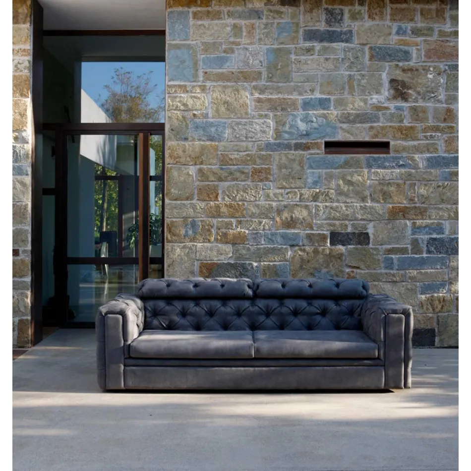 Canapea de living cu 2 locuri cu tetiera inclinabila Made in Italy - Dezlantuita Viadurini