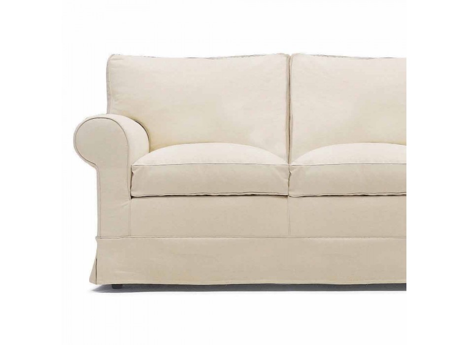 Canapea cu 2 locuri Tapițată și acoperită din țesătură Made in Italy - Andromeda Viadurini