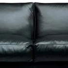 Canapea din piele cu 2 locuri cu picioare din lemn de nuc Made in Italy - Alessandria Viadurini