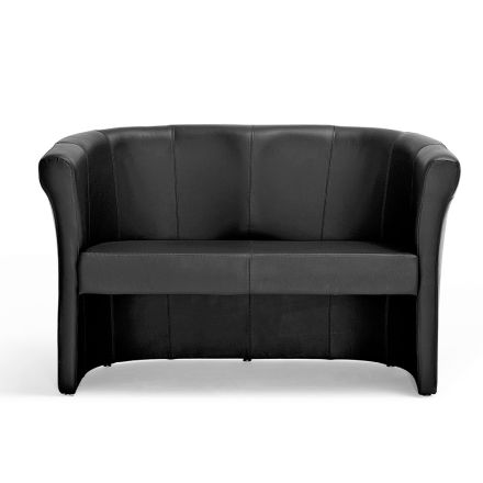 Canapea 2 locuri acoperita in intregime din piele Made in Italy - Culoare Viadurini