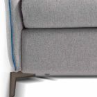 Canapea 2 locuri maxi L.165cm piele artificială / țesătură fabricată în Italia Erica Viadurini