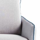 Canapea 2 locuri maxi L.165cm piele artificială / țesătură fabricată în Italia Erica Viadurini