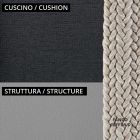 Canapea 2 locuri pentru gradina cu perna inclusa Made in Italy - Prato Viadurini