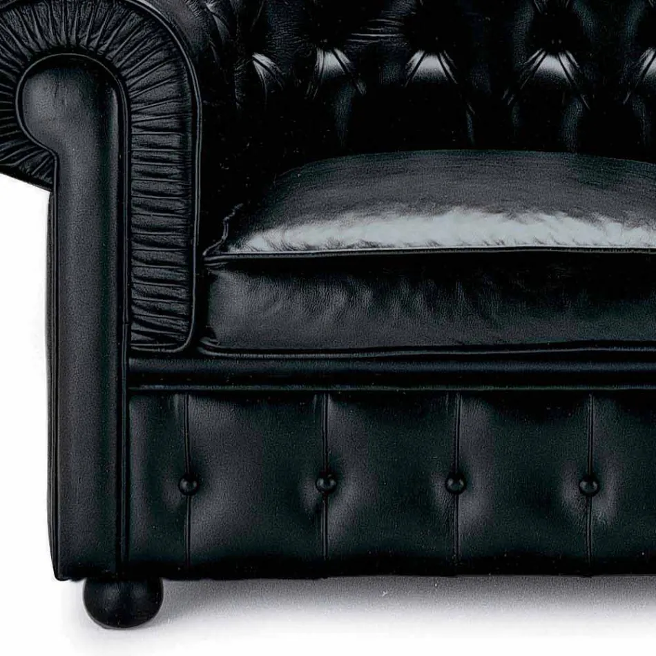 Canapea cu 2 locuri acoperită din piele cu picioare din lemn Made in Italy - Idra Viadurini