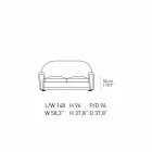 Canapea cu 2 locuri acoperită din piele cu picioare lăcuite Made in Italy - Pegolo Viadurini