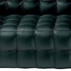 Canapea cu 2 locuri tapițată în piele cu efect matlasat Made in Italy - Vesuvio Viadurini