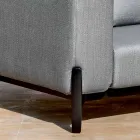 Canapea de exterior cu 3 locuri din aluminiu cu pouf si sezlong - Filomena Viadurini