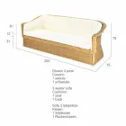 3 locuri de polietilenă în aer liber din împletitură din Oslo mână Viadurini