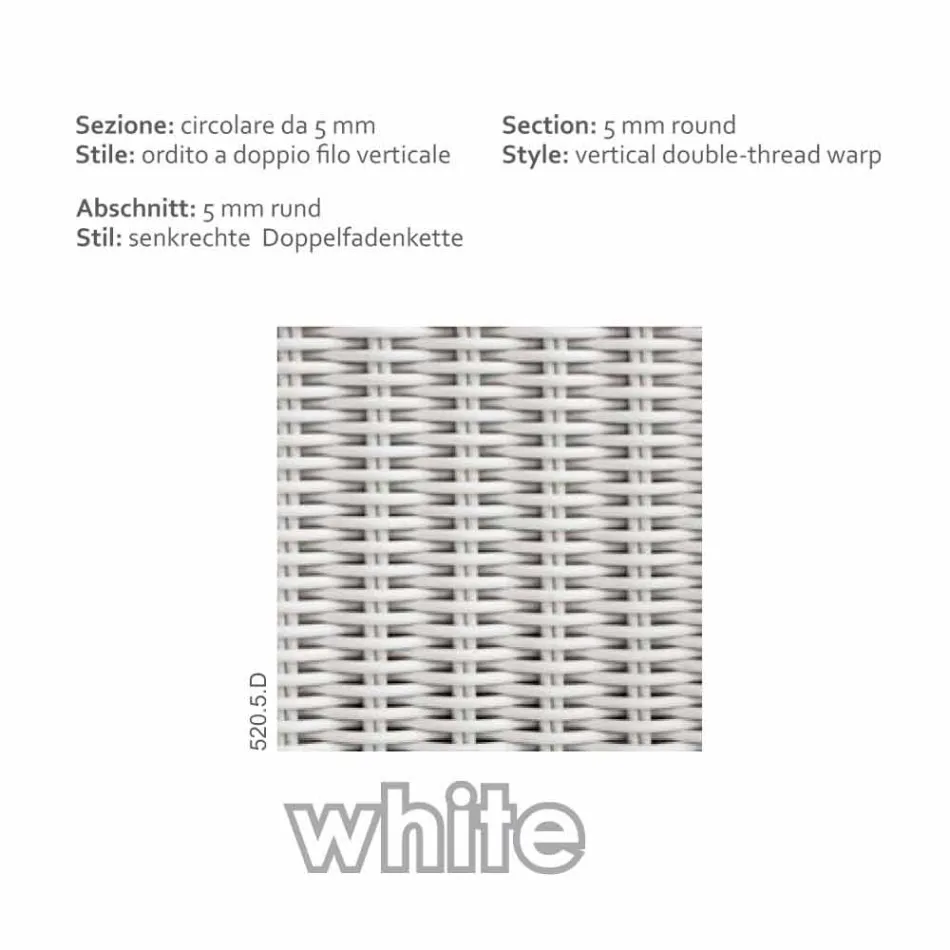 3 locuri de polietilenă în aer liber din împletitură din Oslo mână Viadurini