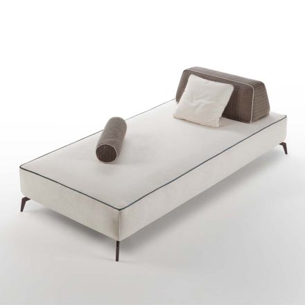 Canapea de living cu 3 locuri din țesătură albă detașabilă Made in Italy - Mykonos Viadurini