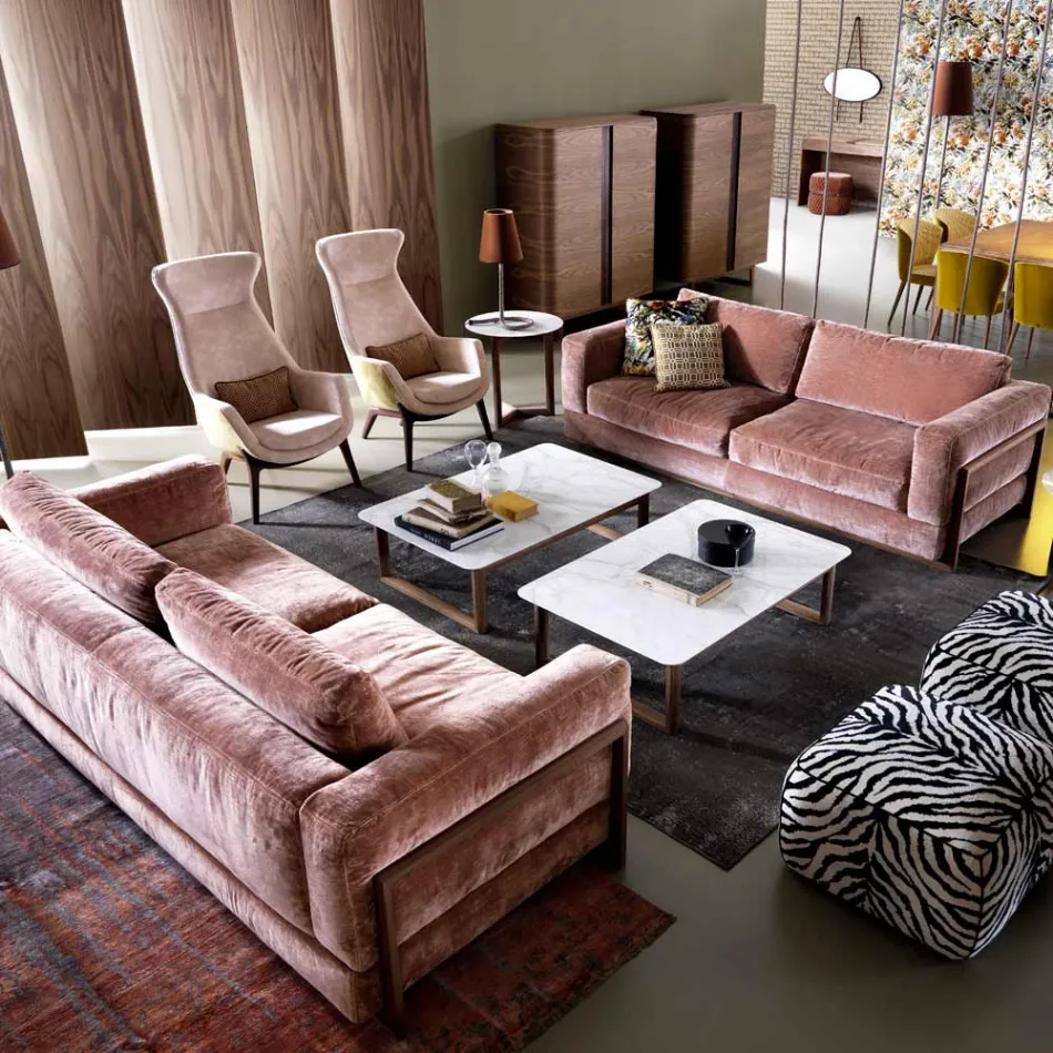 Canapete de design Grilli York cu trei locuri, fabricate în Italia Viadurini