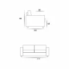 Canapea maxi 3 locuri design modern piele ecologică / țesătură fabricată în Italia Mora Viadurini