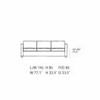 Canapea cu 3 locuri tapițată în piele fabricată în Italia de înaltă calitate - Centauro Viadurini