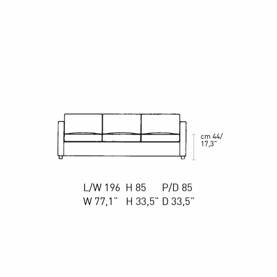 Canapea cu 3 locuri tapițată în piele fabricată în Italia de înaltă calitate - Centauro Viadurini