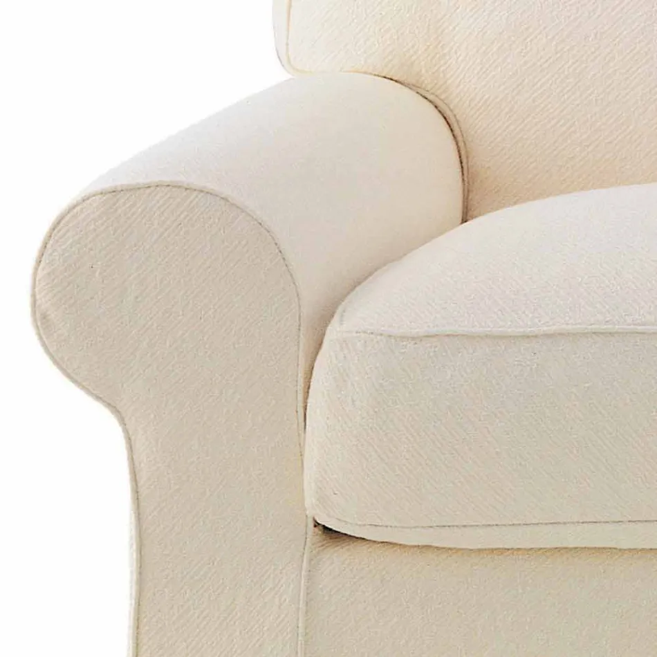 Canapea cu 3 locuri acoperită cu țesătură de înaltă calitate, fabricată în Italia - Andromeda Viadurini