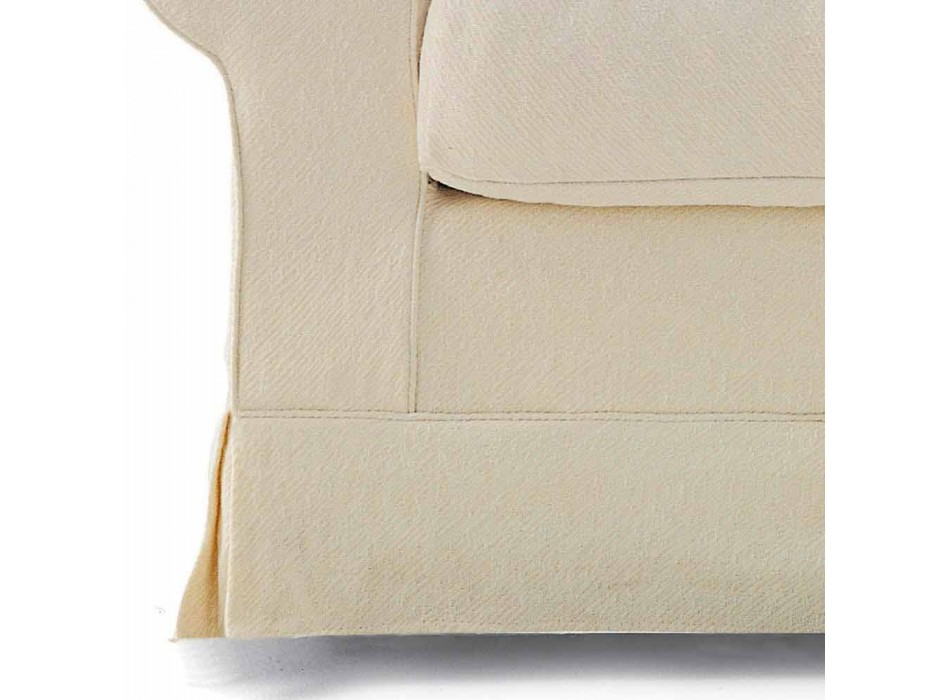 Canapea cu 3 locuri acoperită cu țesătură de înaltă calitate, fabricată în Italia - Andromeda Viadurini