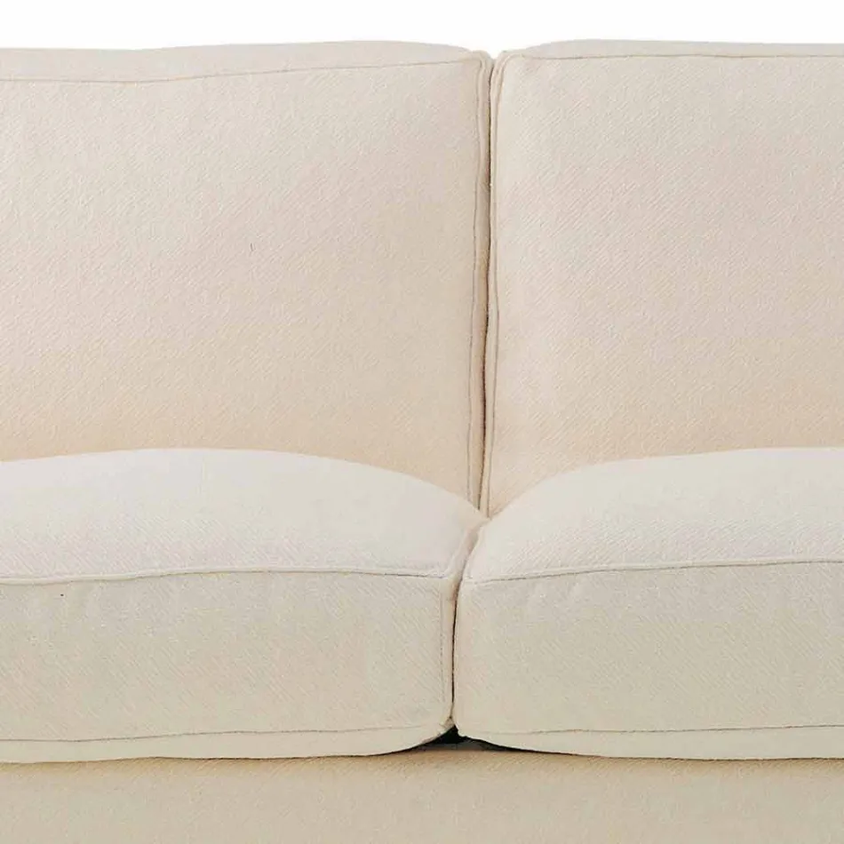 Canapea cu 3 locuri acoperită cu țesătură de înaltă calitate, fabricată în Italia - Andromeda Viadurini